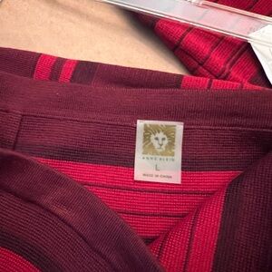 Anne Klein Burgundy Knit Top